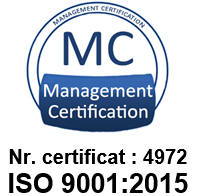 Certificat ISO 9001:2015 — management al calității